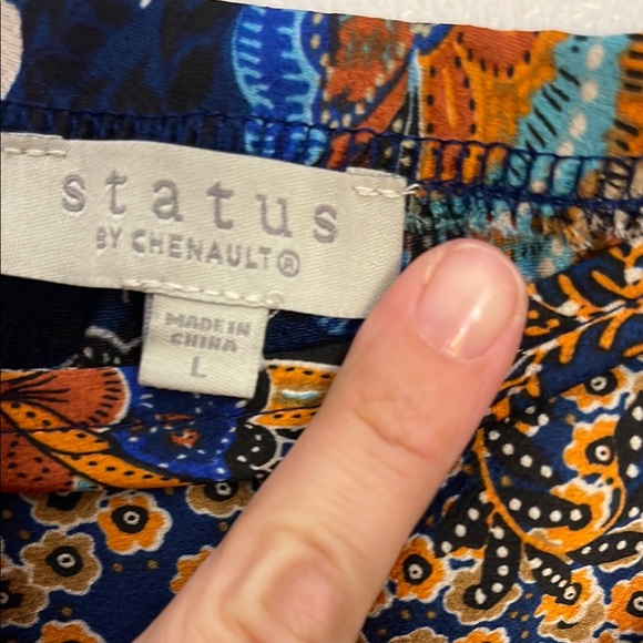 Status | Multicolored A-Line Midi Skirt for Casual Wear Size Large - Picture 4 of 6